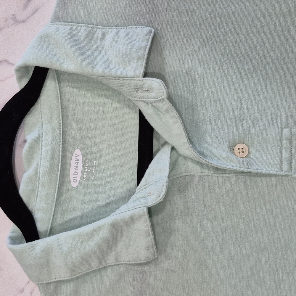 Old Navy Soft Washed Polo, Mens XL Light Pastel Green